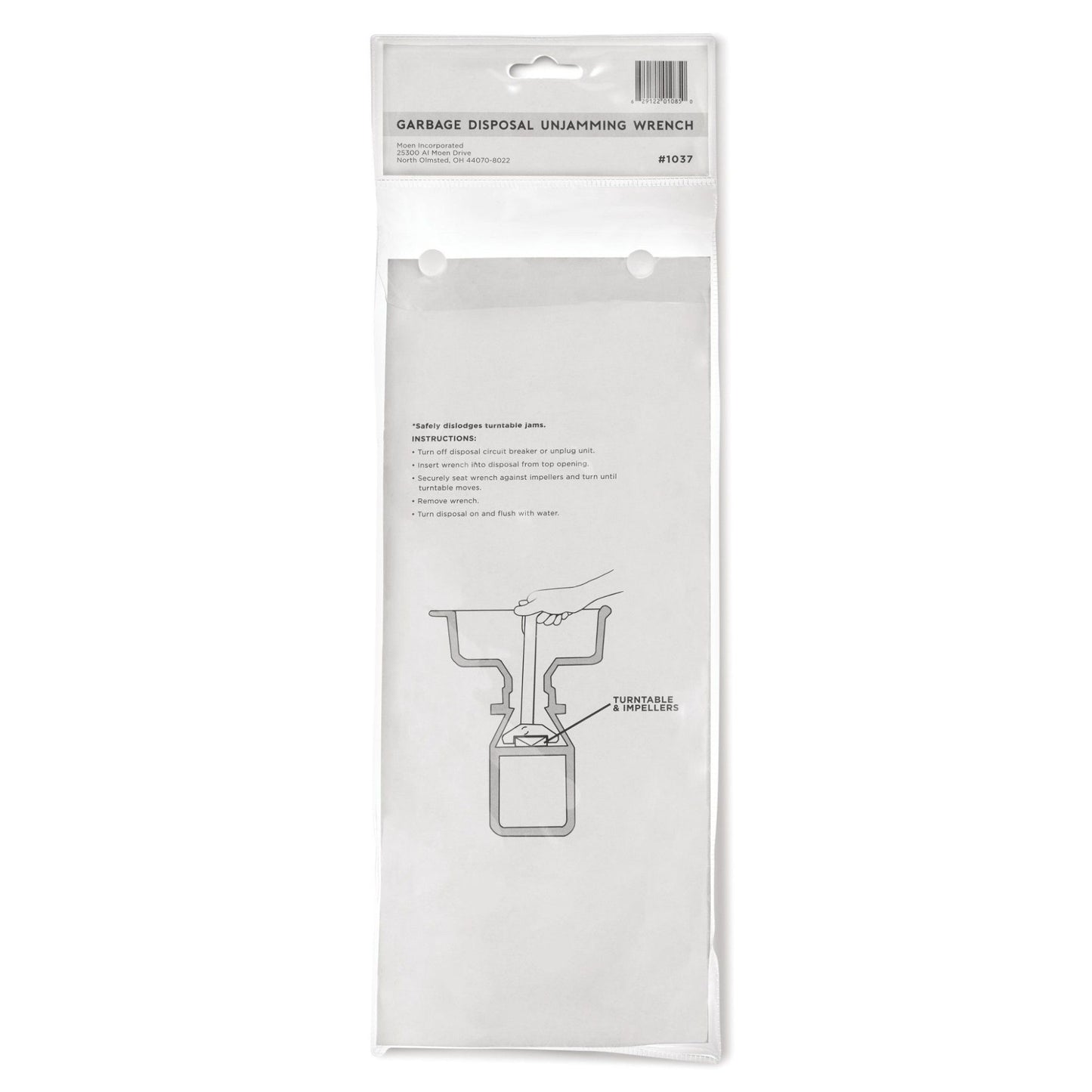 DISPOSER UNJAMMING WRENCH