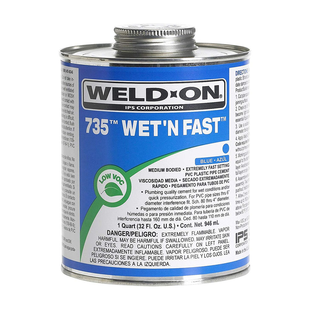 PT 735 WET SET PVC CEMENT BLUE