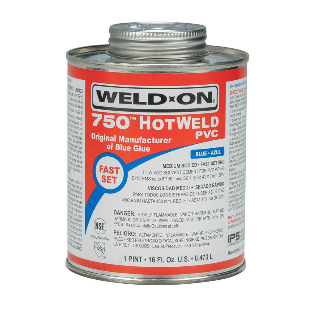 1/2 PT 750 HOT WELD BLUE PVC