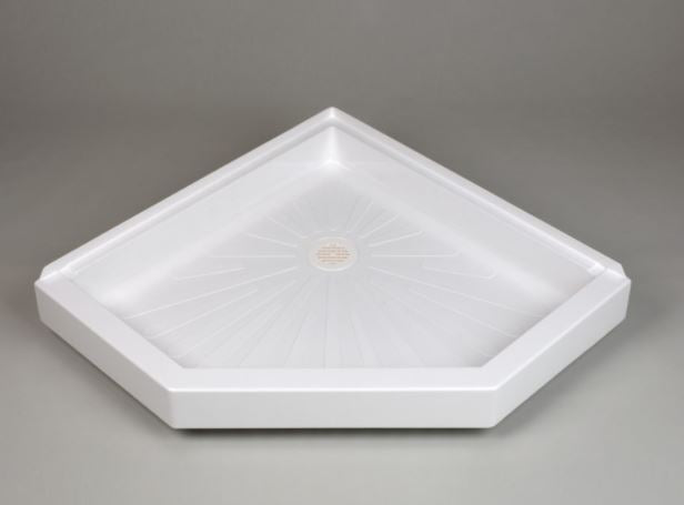 36X36 NEO ANGLE SHWR FLR WHT