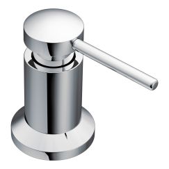 Chrome Deck Mounted Kitchen Soap Dispenser with Above the Sink Refillable Bottle