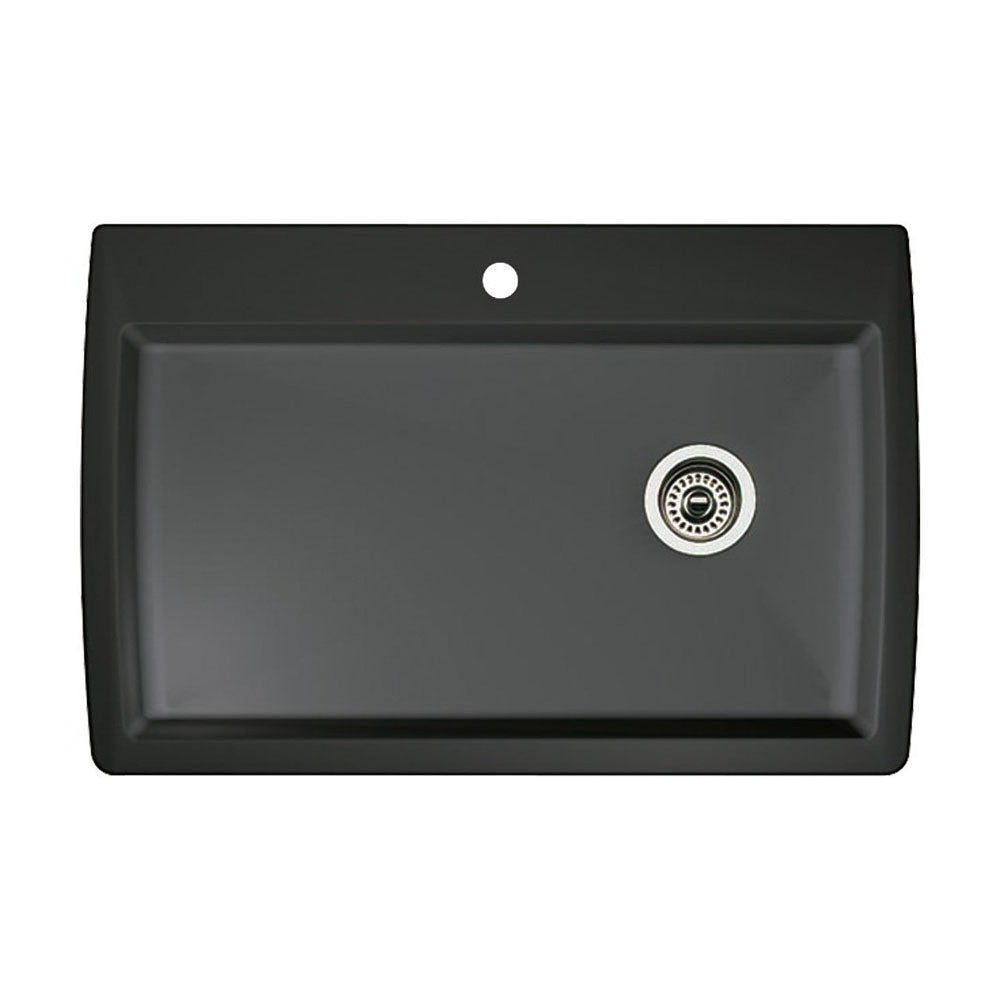 Anthracite DIAMOND SILGRANIT Drop-In or Undermount Kitchen Sink, 33.5" X 22"