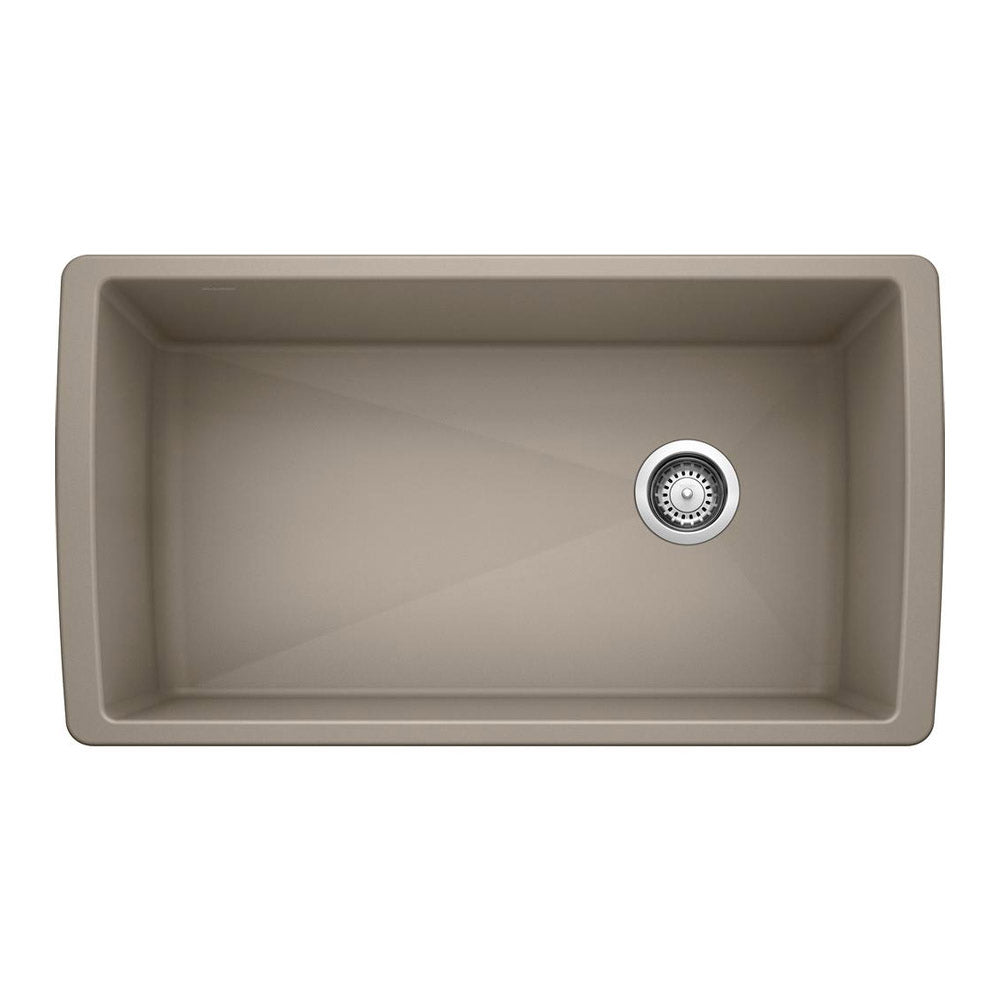 Truffle DIAMOND SILGRANIT Single Undermount Kitchen Sink, 33.5" X 18.5"