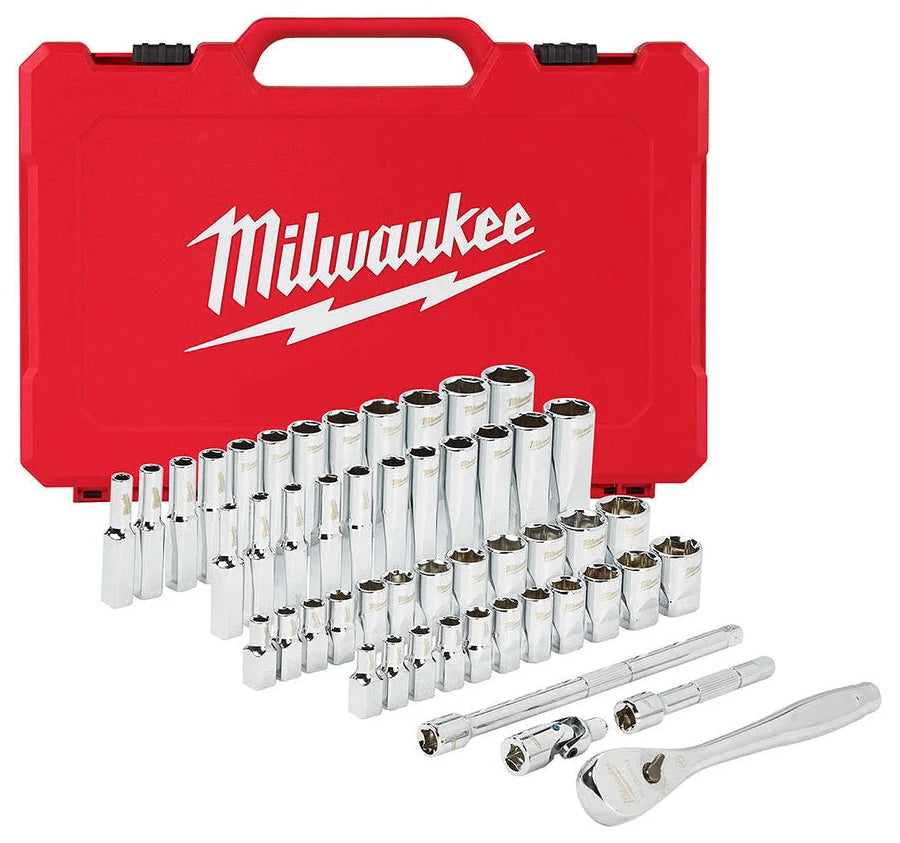 1/4" Drive 50pc Ratchet & Socket Set - SAE & Metric