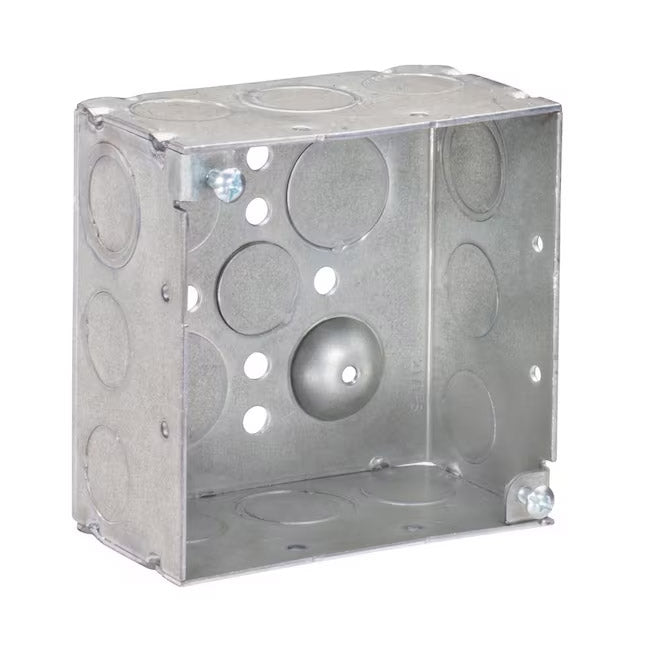 4" SQ BOX WLD 2-1/8" DEEP 1/2-