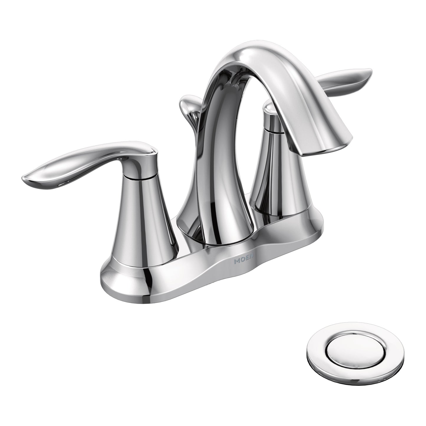 Eva Double Handle Centerset High Arc Bathroom Faucet
