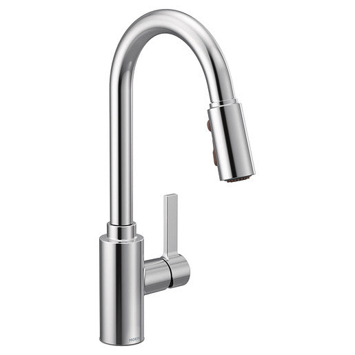 Genta LX Chrome One-Handle Modern Kitchen Faucet with Pull Down Sprayer