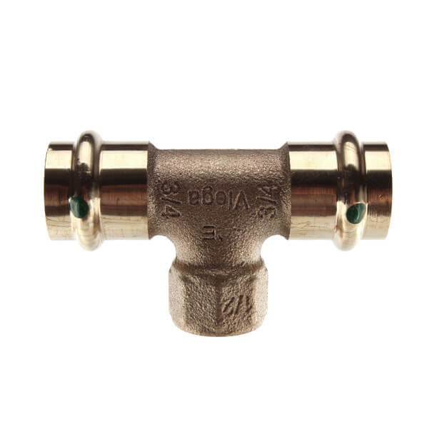 3/4 X 1/2 P X FPT BRZ TEE