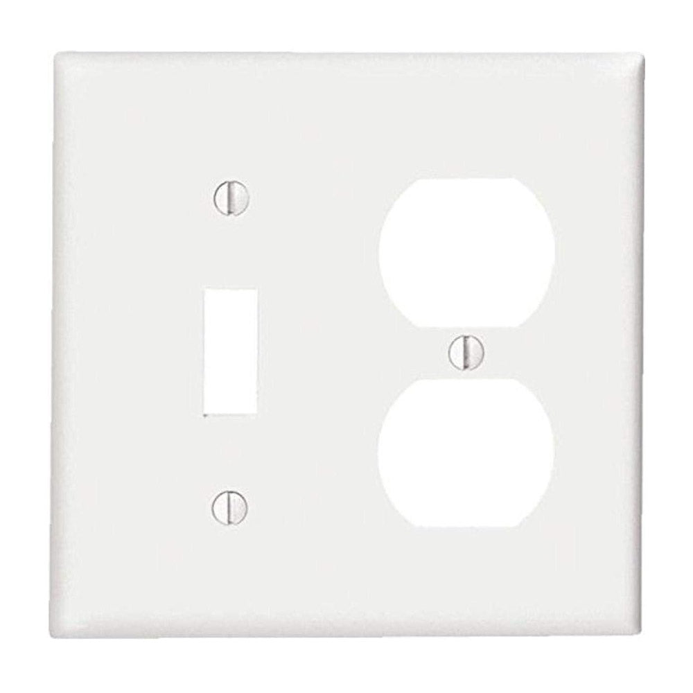 2 GANG TOGGLE/DUPLEX COVER WH