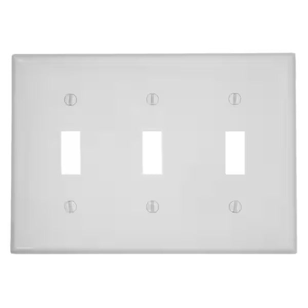 3-GANG TOGGLE COVER WH