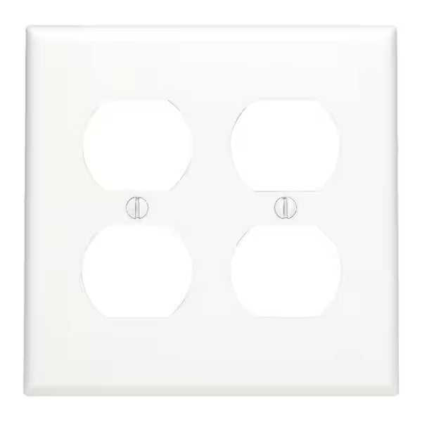 DUPLEX COVER 2-GANG WH