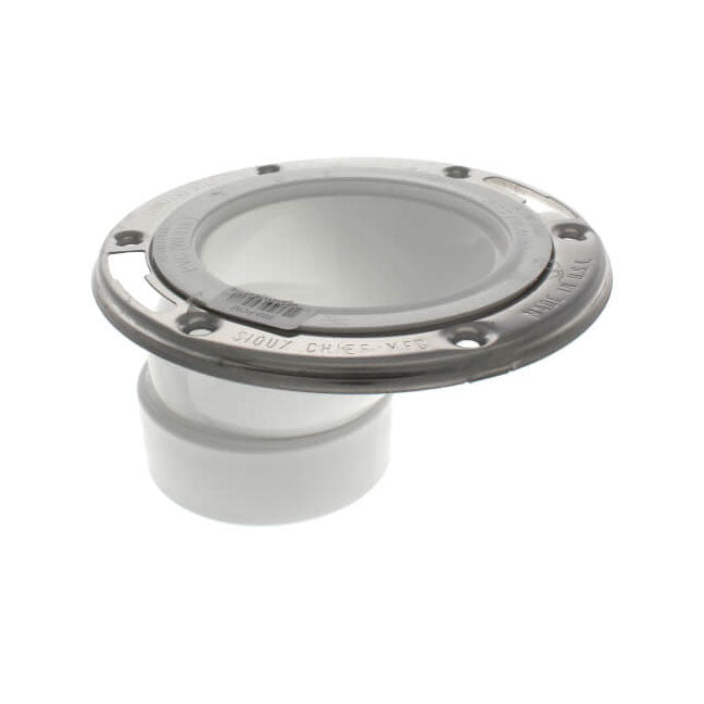 4X3 PVC OFFSET FLANGE W/SS RNG