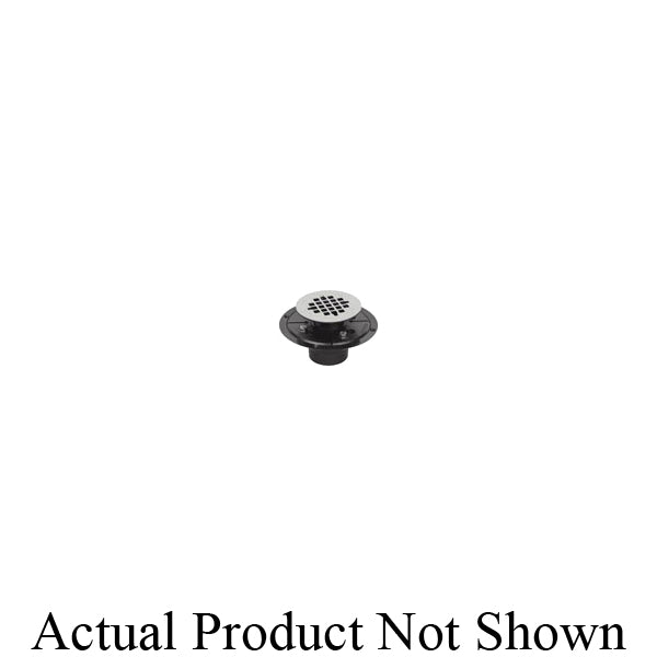 2 x 3" Round Cast Tile Shower Drain - Floor Mount