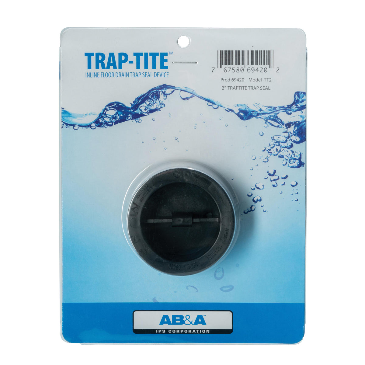 AB&A™ 69420 Waterless Trap Seal, 2 in H, Import