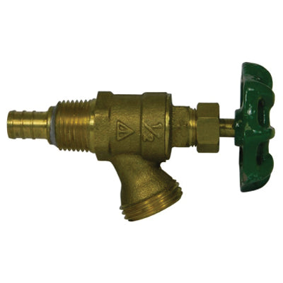 A.Y. McDonald 5423-448 Low Pressure Boiler Drain Valve, 3/4 in Nominal, PEX/MNPT x Male Garden Hose Thread End Style, 125 psi WOG Pressure, Brass Body