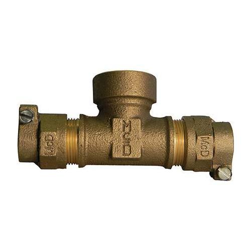 A.Y. McDonald 5119-158, 74764-33 1X3/4 Tee, 1 x 3/4 in Nominal, -33 PEP-7 Compression x -33 PEP-7 Compression x FNPT End Style, Cast Brass