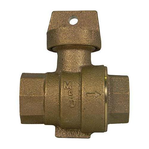1-1/2" Ball Curb Stop - Brass - FNPT