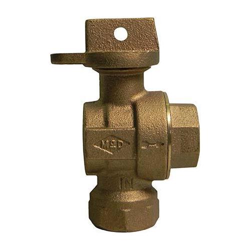 A.Y. McDonald 5139-041 Ball Regular Pattern Angle Meter Stop, 1 in Nominal, FNPT, 300 psig, Brass Body, EPDM Softgoods