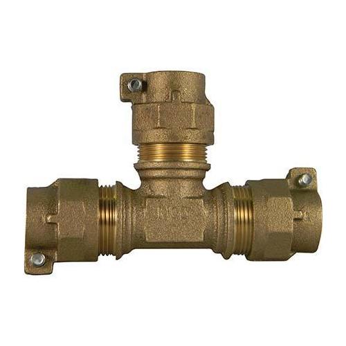 A.Y. McDonald 5140-119, 74760-22 Tube Tee, 3/4 in Nominal, -22 CTS Mac-Pak Compression End Style, Brass, Domestic