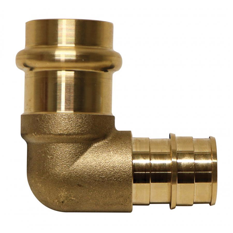 71990EXP - 1/2" Brass 90° Elbow - CTS Press x Expansion PEX