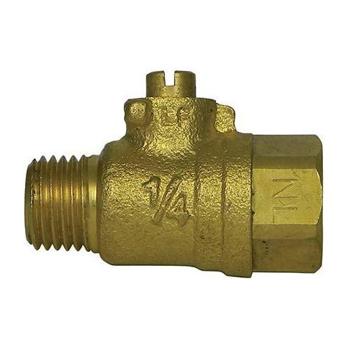 A.Y. McDonald 5424-401 Low Pressure Valve Test Cock, 1/4 in Nominal, MNPT x FNPT End Style, Brass Body, Rubber/PTFE Softgoods