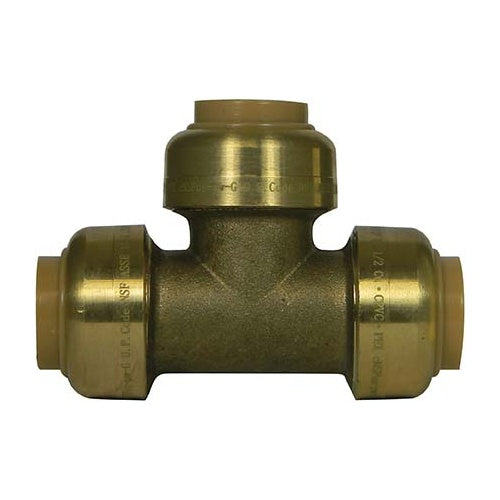 3/4 Push-Fit Tee - Brass - CTS