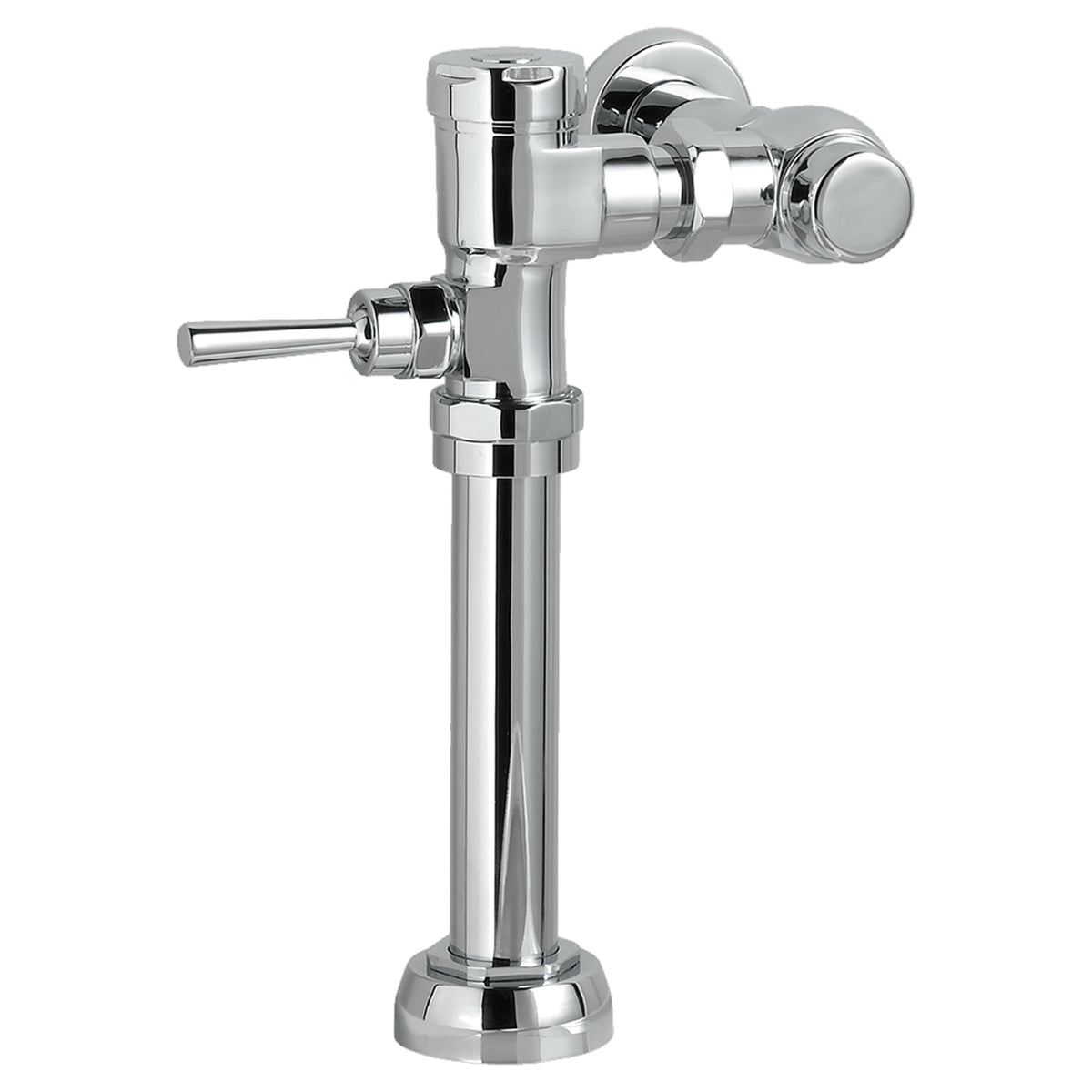 American Standard 6047111.002 Manual Exposed Toilet Flush Valve, Battery, 1.5 gpf Flush Rate, 3/4 in Spud, 20 psi Flowing/80 psi Static Pressure, Polished Chrome, Import