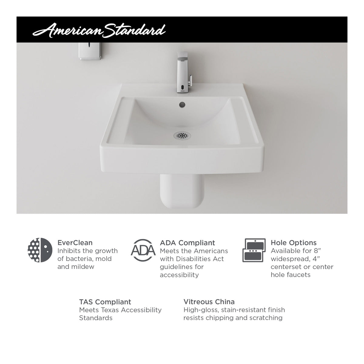 Decorum - Widespread Sink - Wall Mount - Vitreous China