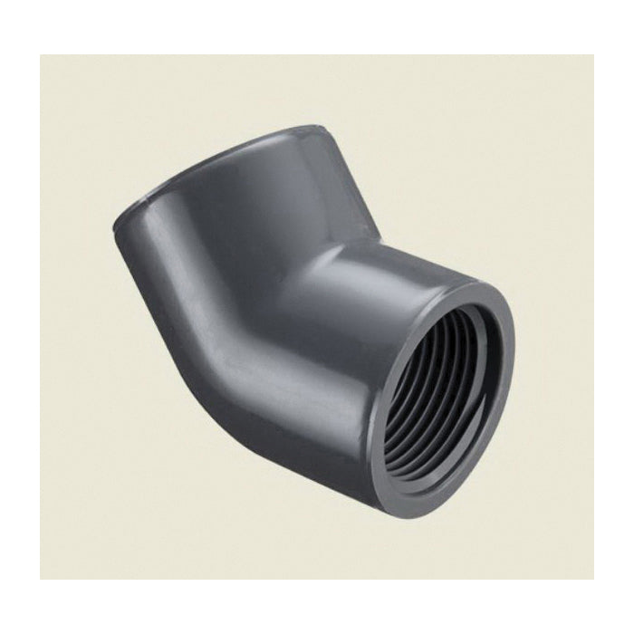 3/4" PVC 45° Elbow - FNPT