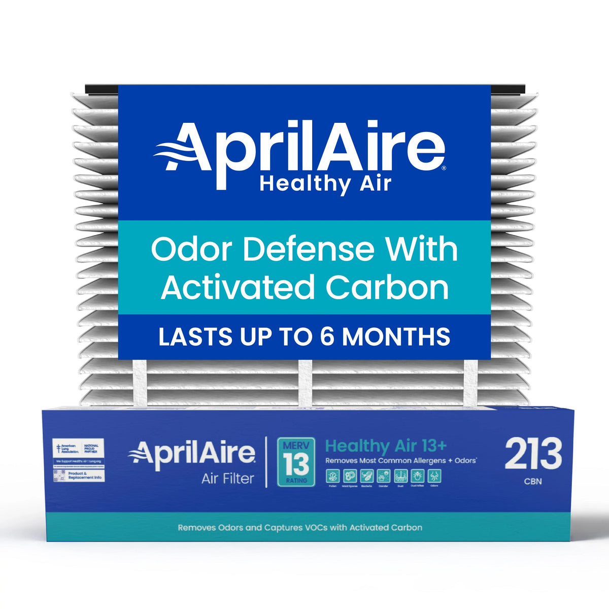 Aprilaire® 213CBN Carbon Backed Air Filter, 26.75 in H x 4.69 in W, 13 MERV, Domestic