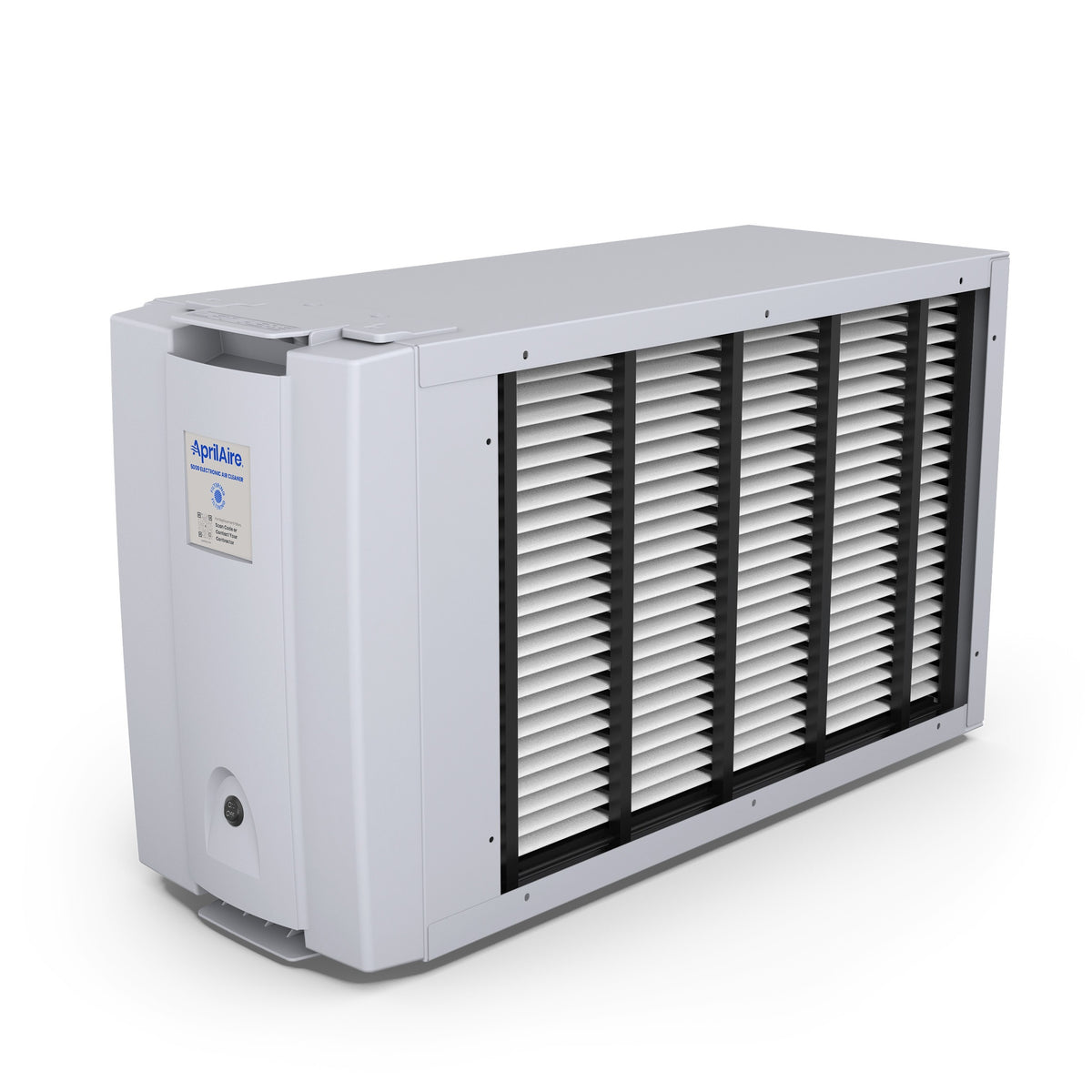 Aprilaire® 5000 501 Electronic Air Cleaner, 2000 cfm Flow Rate, 17.75 in H x 12 in W, 15.5 in H x 23.875 in W Duct, Power Source: 18 to 30 V AC 50/60 Hz, Galvanized Steel