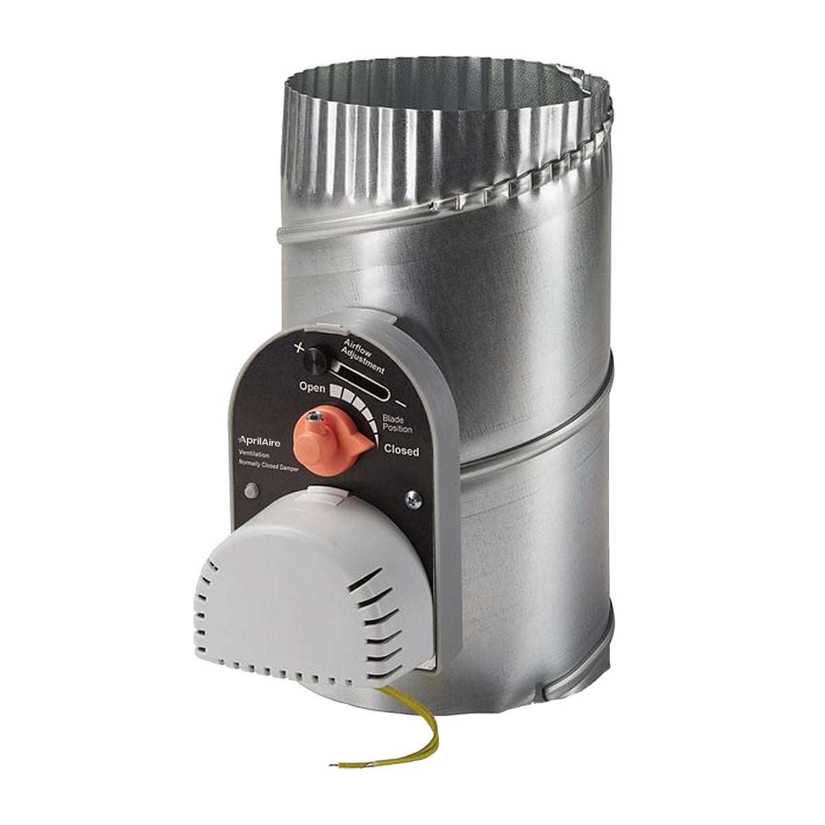 Aprilaire® 6510 Adjustable Stop Ventilation Damper, 10 in Dia, Round Shape, 24 V AC