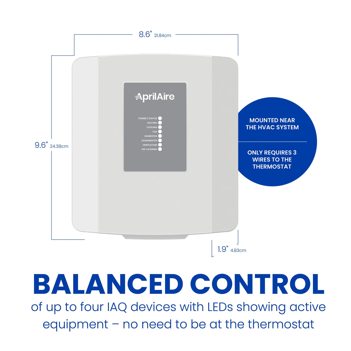 Aprilaire® 8910W 8900 Universal Thermostat, Wi-Fi, Programmable Thermostat, 7 Days Programs per Week