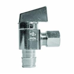 Aquaflo® V-104-A-LL Angle Valve, 1/2 x 3/8 in, Uponor PEX x OD Compression, Brass Body, NBR/EPDM Softgoods