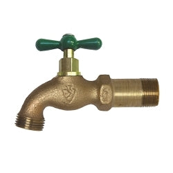 Arrowhead Brass 202LF Heavy Duty Standard Hose Bib, 3/4 in Nominal, MNPT Shank-On End Style, Red Brass Body