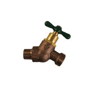 Arrowhead Brass 361LF Heavy Duty Arrow-Breaker No-Kink Hose Bib, 3/4 in Nominal, MNPT End Style, Red Brass Body