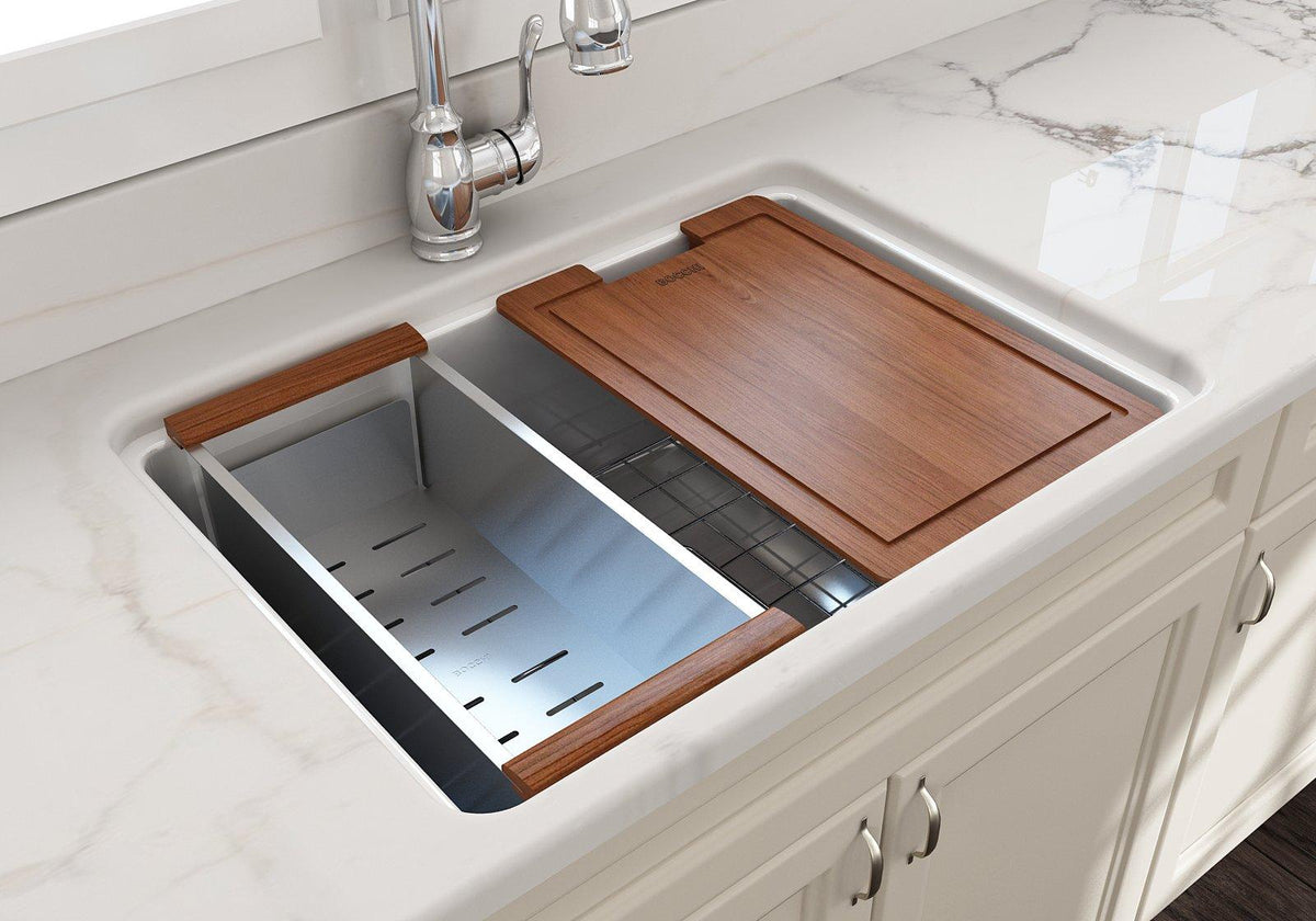 Sotto - 10" Modern Kitchen Sink - Dual - Fireclay
