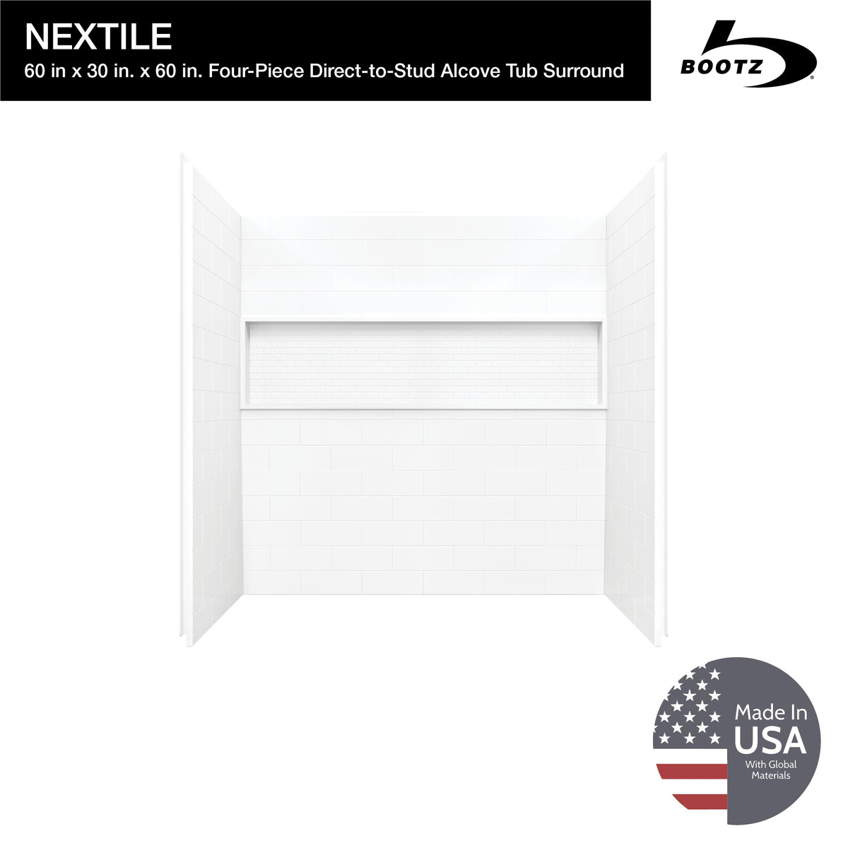 Nextile - Professional 4-Piece Wall Kit - Alcove