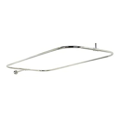 4-Piece Shower Rod - Polished Chrome - Solid Brass