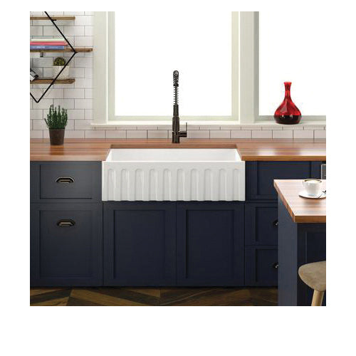 Hillary - Fluted Apron Front Farmer Sink - Reinforced Base