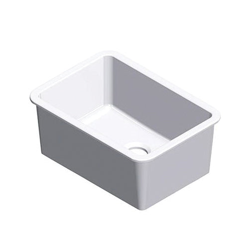 Barclay KS30-WH KS30 Pierina Kitchen Sink, Rectangle Shape, 29-1/2 in W x 19 in D x 11 in H, Dual Mounting, Fireclay, White, Import