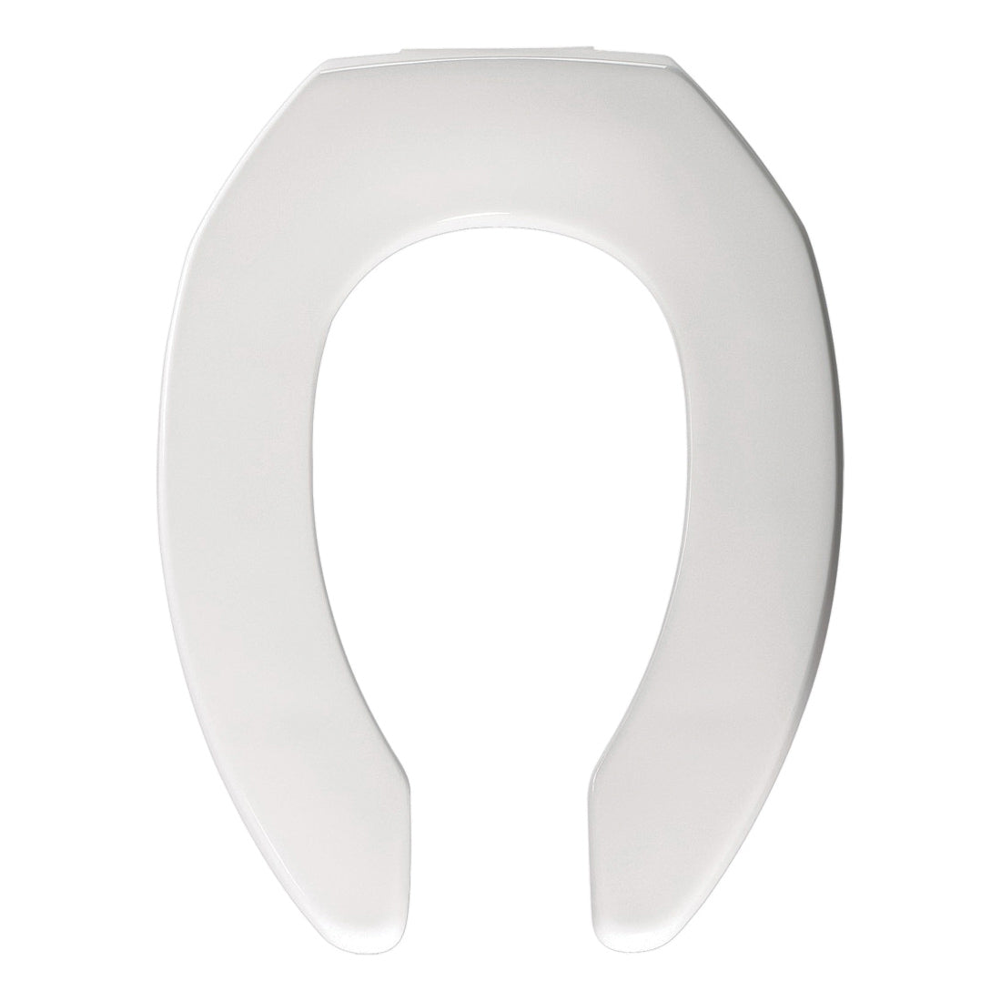 Bemis® 2155CTJ 000 Heavy Duty Toilet Seat, Elongated Bowl, Open Front, Plastic, White, Self-Sustaining Check Hinge