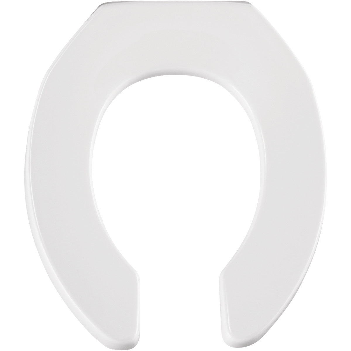 Bemis® 955CT 000 Heavy Duty Toilet Seat, Round Bowl, Open Front, Plastic, White, Self-Sustaining Check Hinge