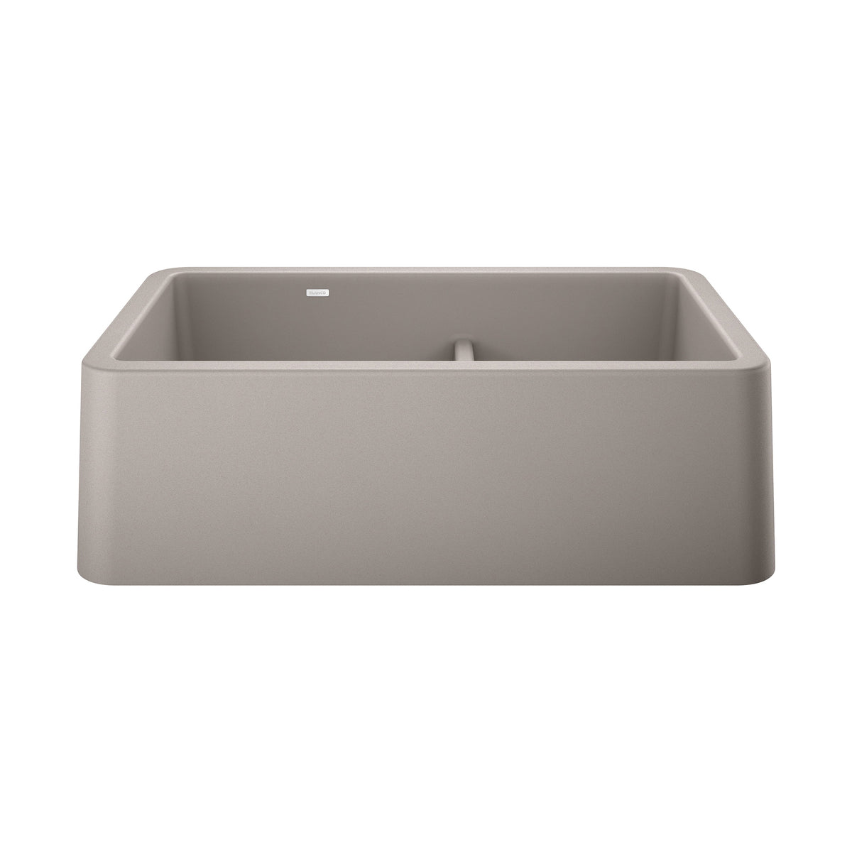 Blanco 402330 IKON® 1-3/4 Low Divide Offset Bowl Apron Front Kitchen Sink, Rectangular Shape, 33 in L x 19 in W x 10 in H, SILGRANIT®, Concrete Gray, Import