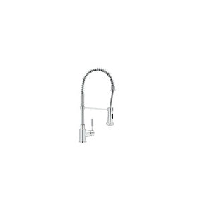 Blanco 441408 MERIDIAN™ Semi-Professional Kitchen Faucet, 1.8 gpm Flow Rate, Polished Chrome, 1 Handles, 1 Faucet Holes, Function: Traditional