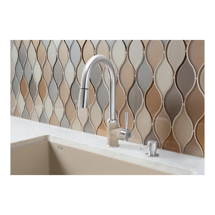 Blanco 442062 SONOMA™ Kitchen Faucet With Dual Spray, 1.5 gpm Flow Rate, Metallic Gray/Stainless, 1 Handles, 1 Faucet Holes, Function: Traditional