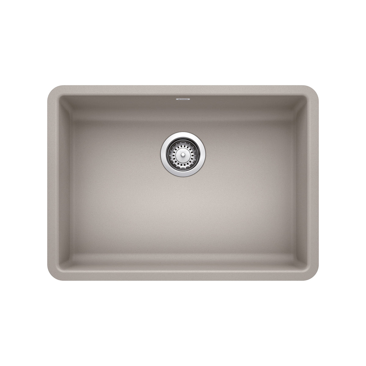 Blanco 442741 PRECIS™ Kitchen Sink, Concrete Gray, Rectangular Shape, 23 in L x 18 in W Bowl x 5 in D Bowl, 25 in L x 18 in W x 5.366 in H, Undermount Mounting, SILGRANIT®