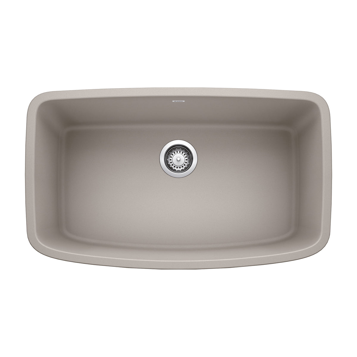Blanco 442756 VALEA Super Single Bowl Kitchen Sink, Concrete Gray, Rectangular Shape, 30 in L x 17 in W Bowl x 9-1/2 in D Bowl, 32 in L x 19 in W x 9.866 in H, Undermount Mounting, SILGRANIT®