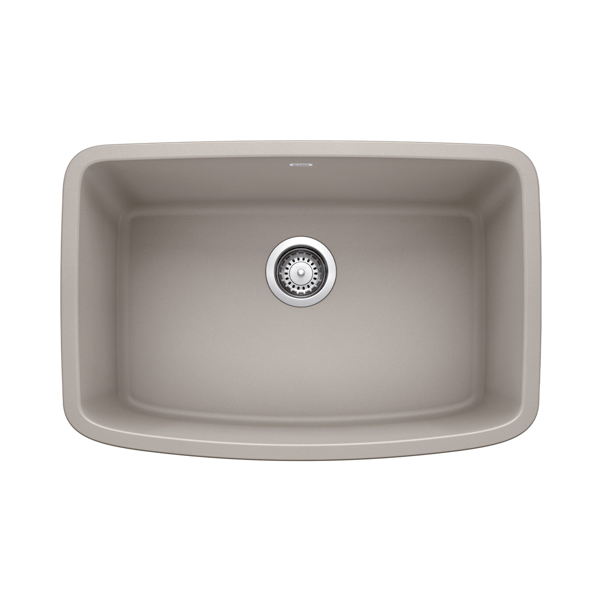 Blanco 442757 VALEA Kitchen Sink, Concrete Gray, Rectangular Shape, 25 in L x 16 in W Bowl x 9-1/2 in D Bowl, 27 in L x 18 in W x 9.866 in H, Undermount Mounting, SILGRANIT®