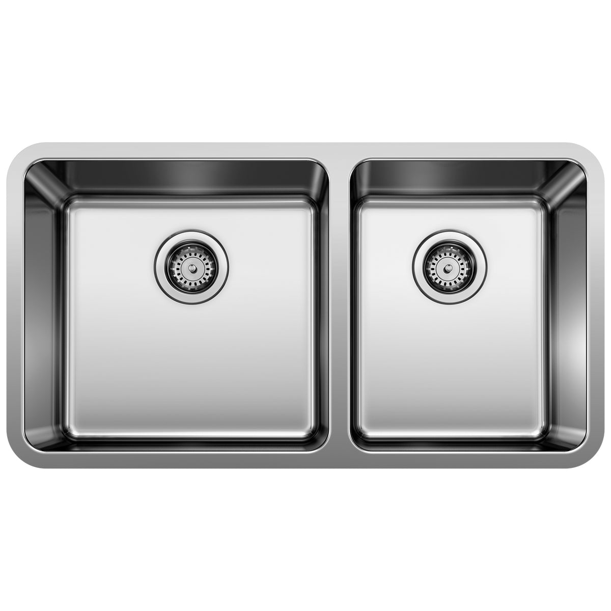 Blanco 442769 FORMERA 1-3/4 Offset Bowl Kitchen Sink, Satin, Rectangular Shape, 16-3/4 in Left, 13 in Right L x 16 in W Bowl x 9 in D Bowl, 33 in L x 18 in W x 9.0787 in H, Undermount Mounting, 304 Stainless Steel